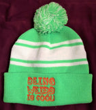 Being Weird is Cool Lime Green Beanie