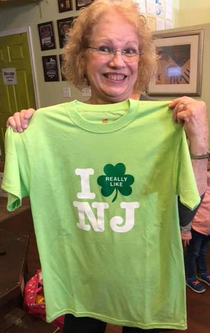 Irish I Really Like NJ T-Shirt Light Green w/ Green