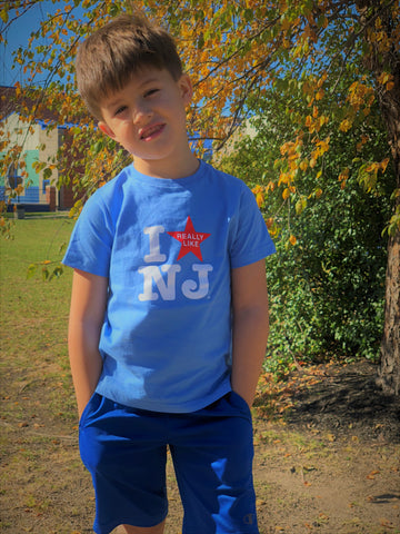 Toddler I Really Like NJ T-Shirt - Blue w/Red