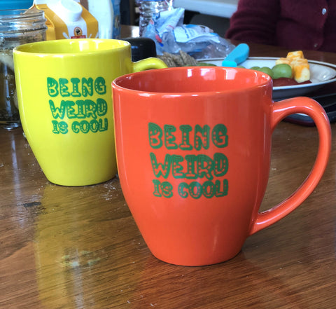 Sip your coffee or whatever you enjoy in this perfect "Being Weird is Cool" mug! It makes anything taste more flavorful!